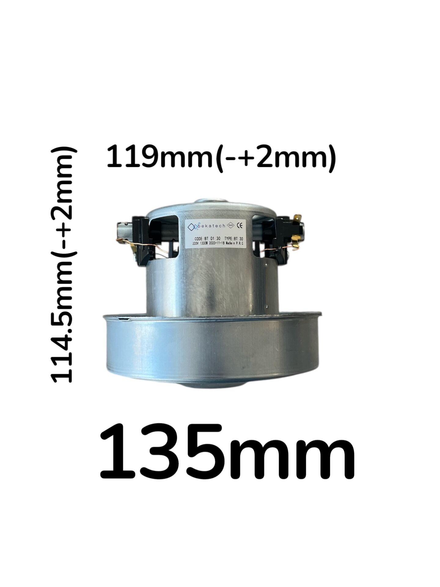 BT0130 SÜPÜRGE MOTORU BT30 ÇIKINTISIZ MODEL 1200W
